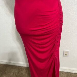 Women’s Charlotte Russe Long Skirt Size Small Color Pink  Stretch # 490